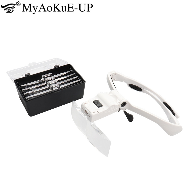 Eyelash Extension Glasses - 5-линзовая регулируемая лупа для наращивания ресниц,