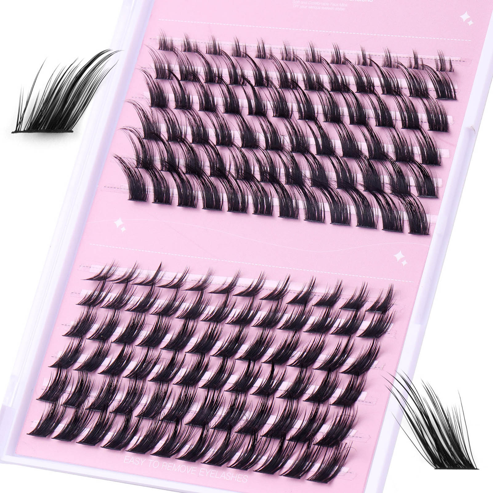 Eyelash Extension Fox Eye - 8-16 мм натуральные ресницы косые летающие