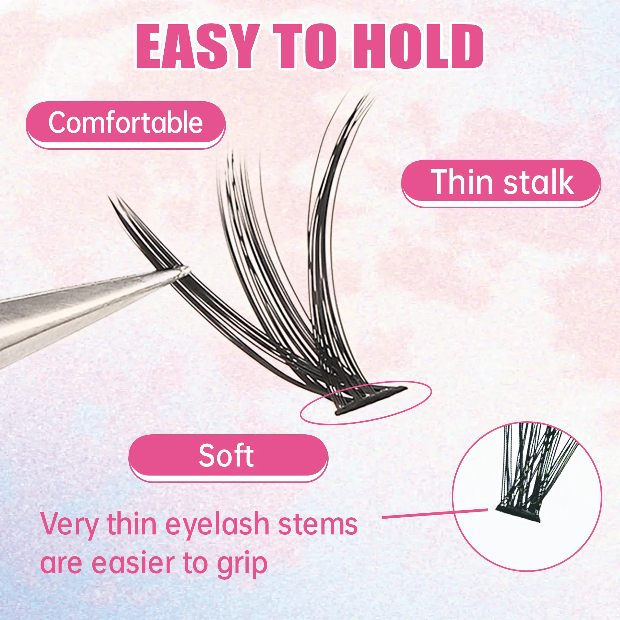 Накладные ресницы, 200 шт., кл – обзор и цена Eyelash Extension Glasses