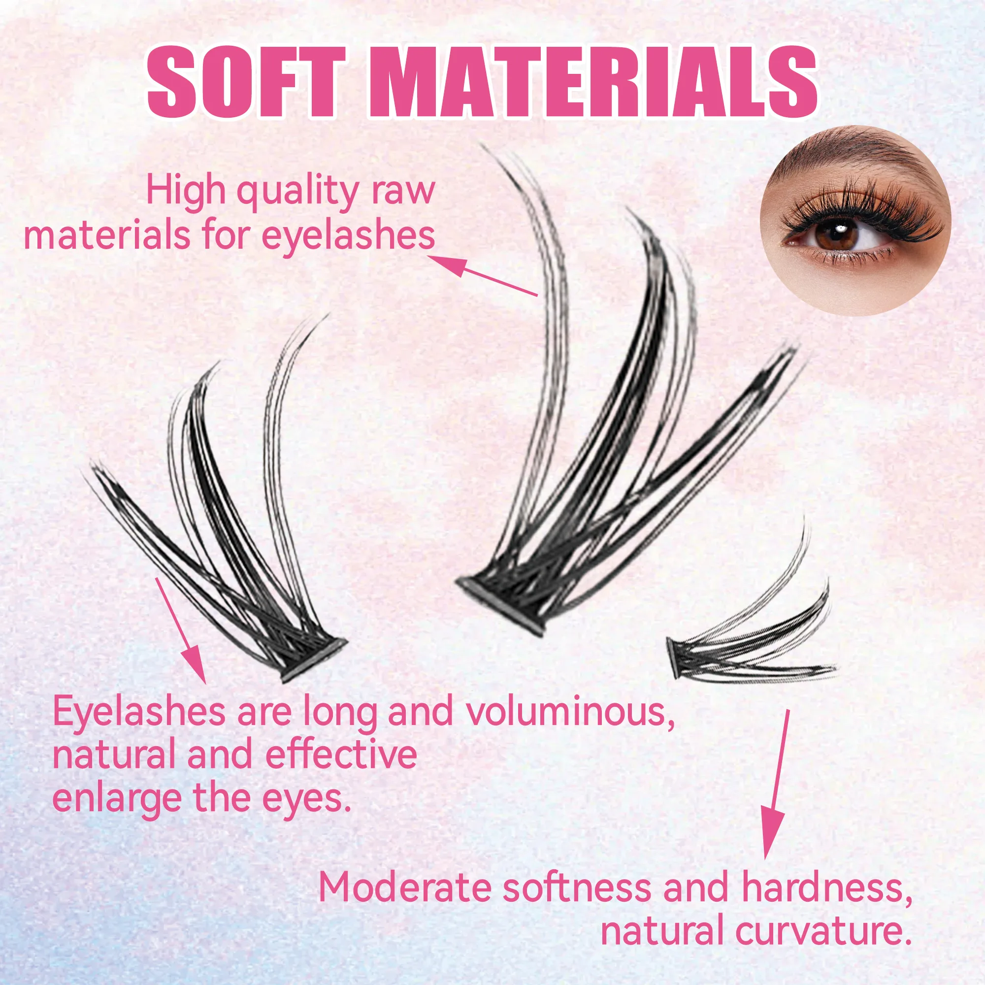 Накладные ресницы, 200 шт., кл – обзор и цена Eyelash Extension Glasses