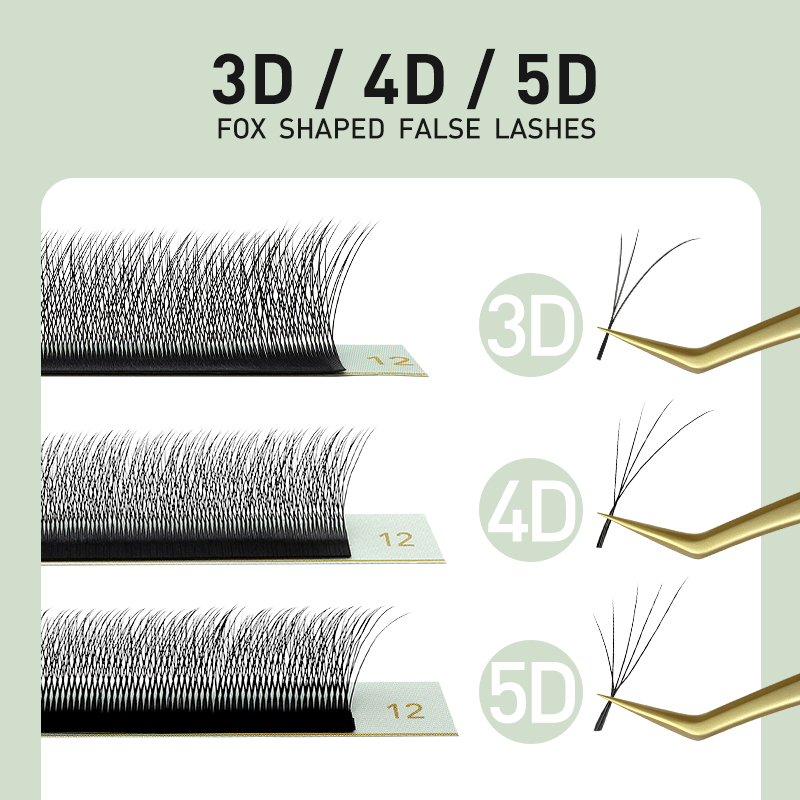 Накладные ресницы SAKURAHANA F – обзор и цена Eyelash Extension Fox Eye