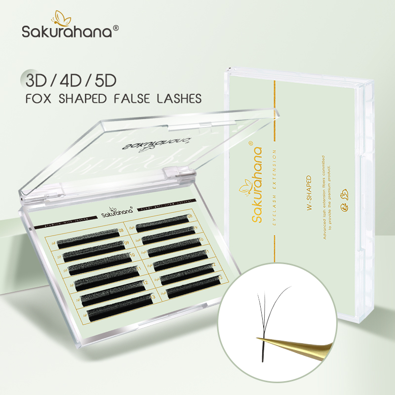 Накладные ресницы SAKURAHANA F – обзор и цена Eyelash Extension Fox Eye